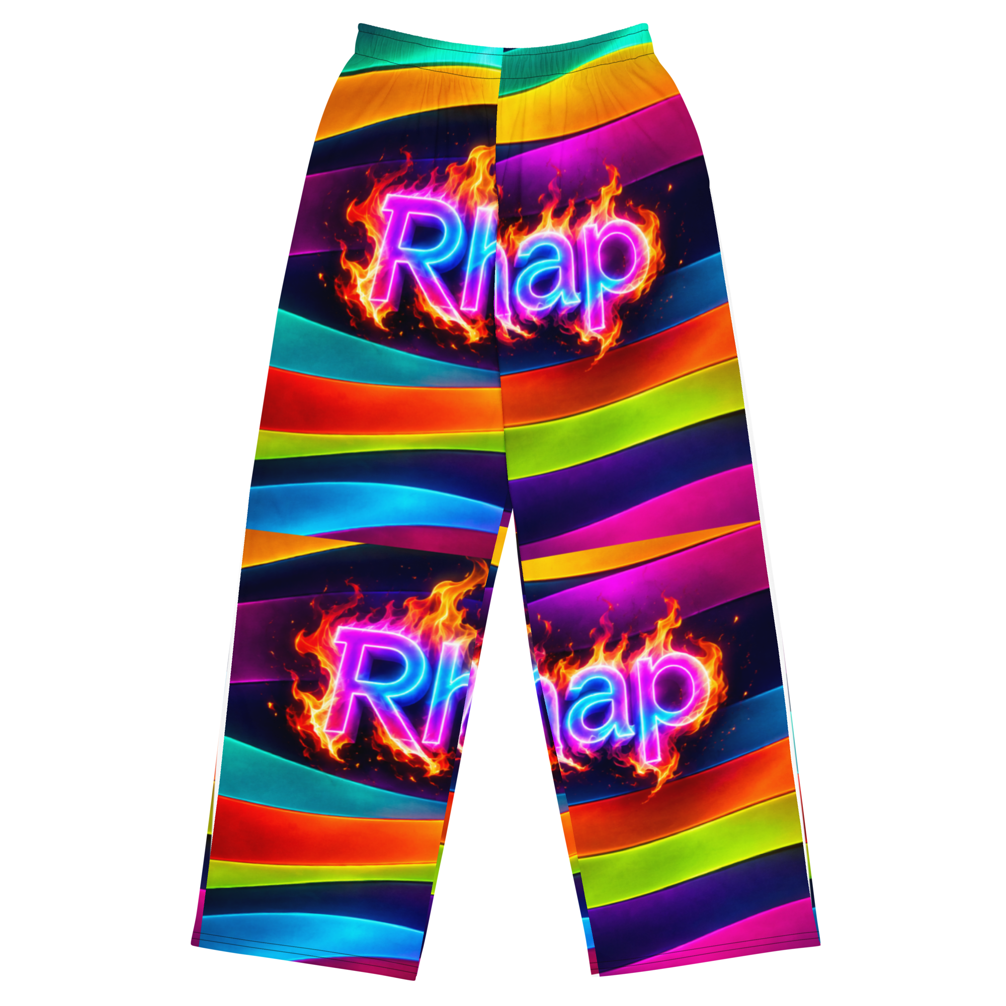 All-over print unisex wide-leg pants